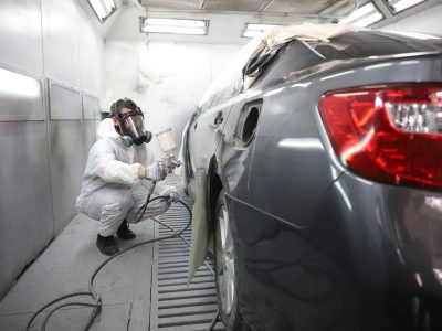 Auto,Mechanic,Worker,Painting,,Automobile,Repairman,Painter,In,Protective,Workwear